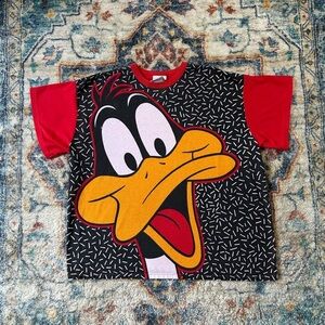 Vintage Looney Tunes Daffy Duck Big Face T-shirt Medium